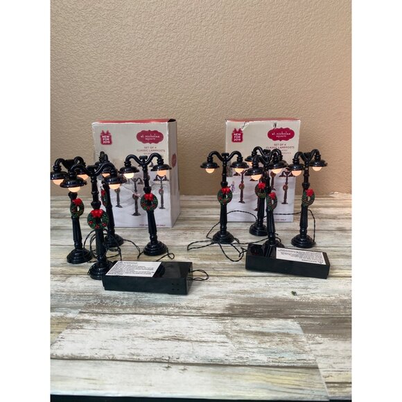 St. Nicholas Square Other - Set of 2 St. Nicholas Square Classic Lamp Posts Christmas Village 2019 in Box